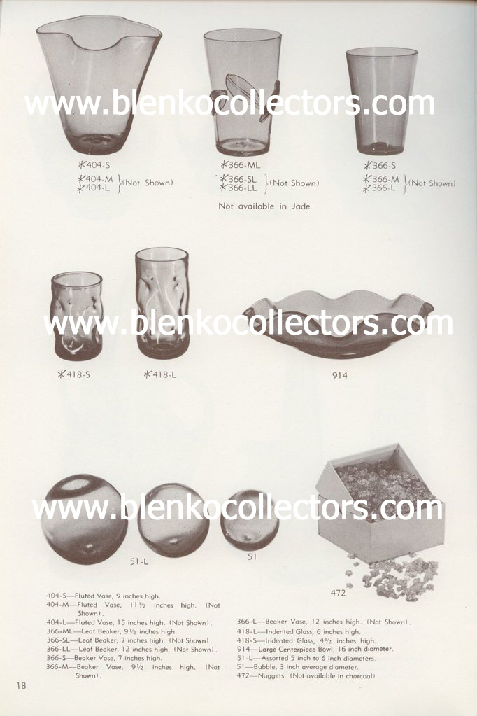 Blenko Collector's Society - 1958 Blenko Catalog